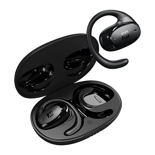 MEE Audio AirHooks Pro True Wireless Open Ear Sports Headphones Bluetooth Earbuds - Comfortable Sweatproof Non-Isolating Headset Earphones for Safer…
