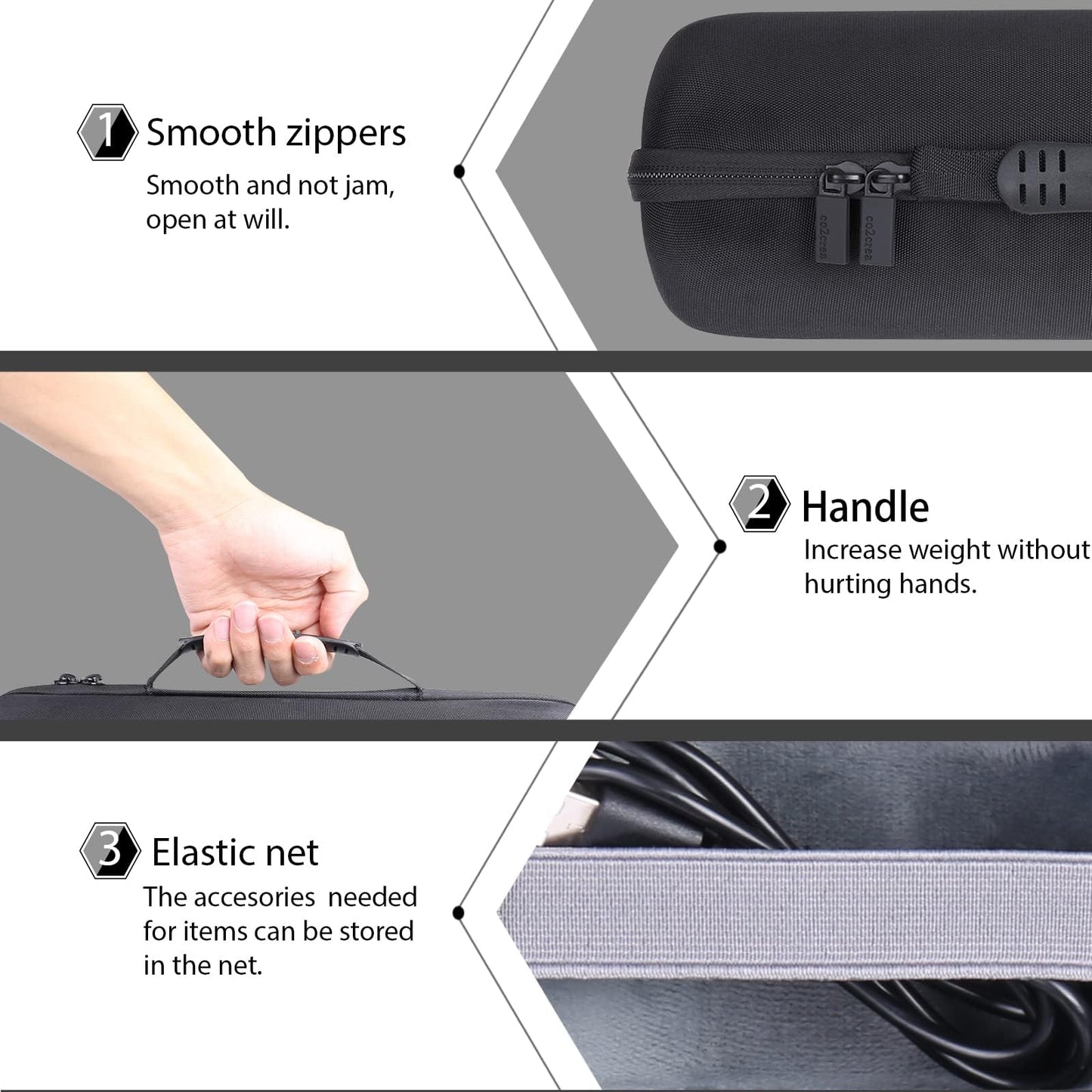 co2CREA Hard Travel Case Replacement for Ultimate Ears UE MEGABOOM 4 MEGABOOM 3 Portable Bluetooth Wireless Speaker (Black case for Speaker
