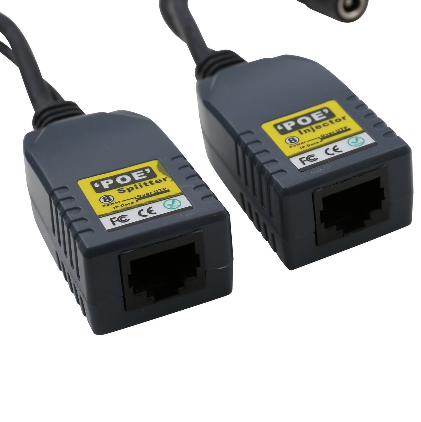UHPPOTE PoE Splitter Injector Adapter Power Over Ethernet 100M Network UTP 8 Cores