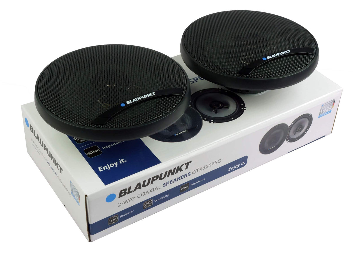 BLAUPUNKT GTX620PRO 6.5" Car Speakers - 300W, 2-Way Coaxial Speakers, 4 Ohm, Full Range 90Hz - 18kHz (2pc)
