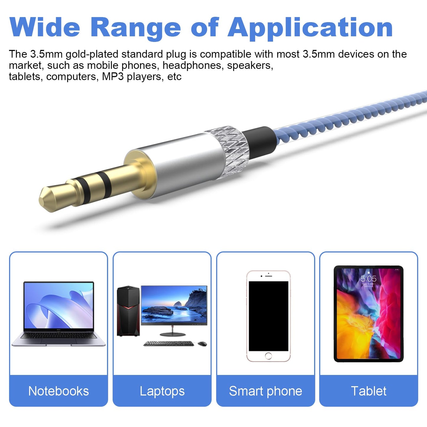 Sol Republic Cable Compatible with Sol Republic Tracks HD, Tracks HD2, V8, V10, V12, X3 Headphones, Sol Republic Headphone Cable for iPhone Samsung…