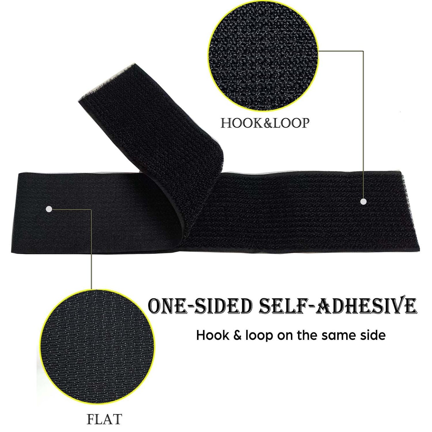Wide 2" ×40 Ft Long Hook and Loop Cable Straps with 20 Heavy Plastic Buckles, Adjustable Nylon Tie Down Straps,Free Cut Length and Width, Reusable