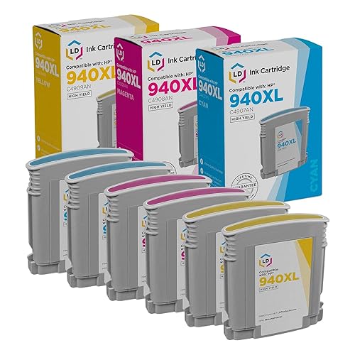 LD Products Remanufactured 940XL 940 Ink Cartridges HP High Yield to Use with Officejet Pro 8500 Wireless, 8500a, 8500a Plus, 8500a Premium, 8500