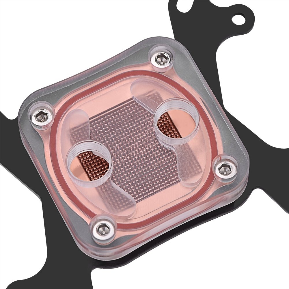 CPU Water Cooling Block, Waterblock Liquid Cooler 50mm Copper Base for/AMD