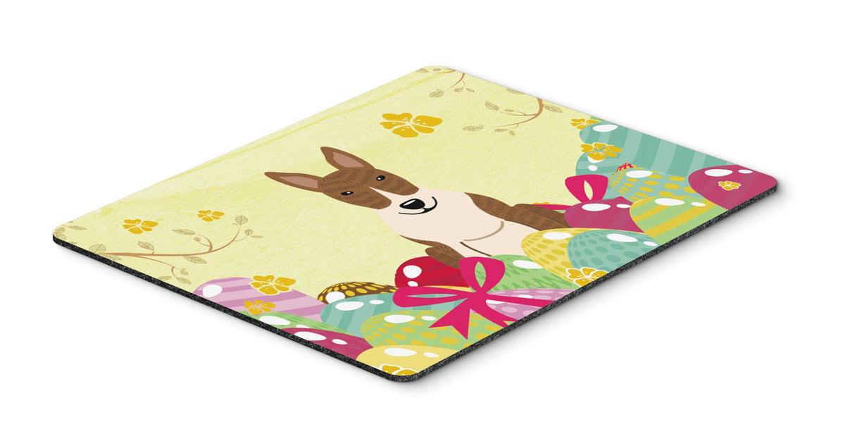 Caroline's Treasures BB6137MP Easter Eggs Bull Terrier Brindle Mouse Pad, Hot Pad or Trivet for Home Office Gaming Working Computers Laptop Mouse