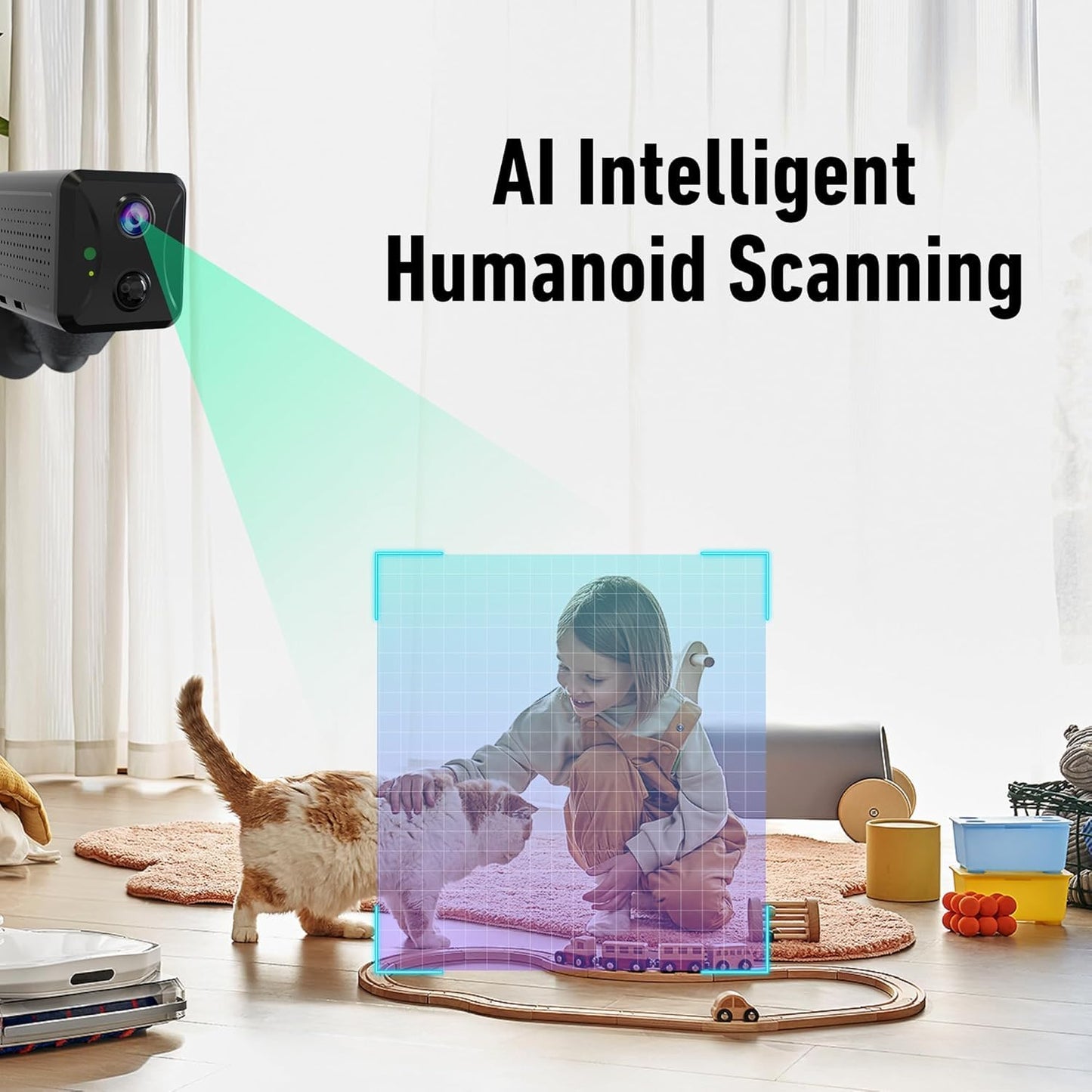 4G LTE Cellular Security Camera, No WiFi, SIM Card Included, FHD Video, Motion Sensor, 20-Day Battery, Portable