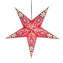 Om Gallery Paper Starlight 24 Inch - Handcrafted Hanging Star Lantern with 100% Recycled Material - Large Paper Star Lamp with 12-Foot UL Approved