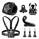 AKASO Action Camera Accessories Kit with Wrist Strap and Chest Strap Compatible AKASO EK7000/EK7000 Pro/Brave 4/Brave 4 Pro/Brave 7 LE/Brave 7/Brave
