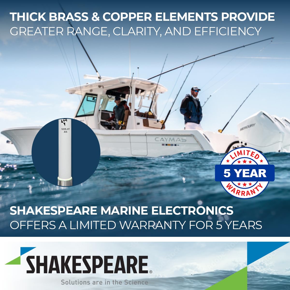 Shakespeare AIS 8' Galaxy AIS Antenna - 6dB Gain - Stainless Steel Ferrule