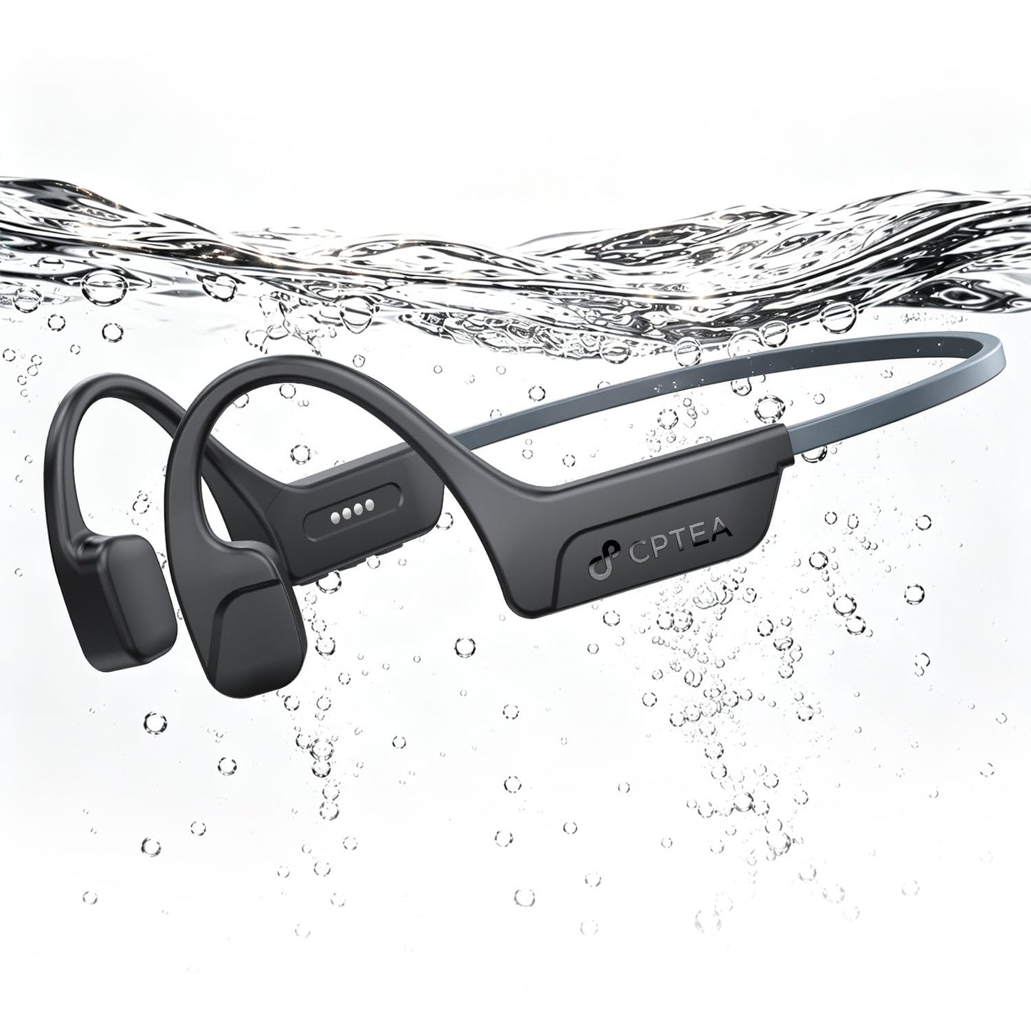SCPTEA Bone Conduction Headphones, IPX8 Waterproof Swimming Headphones with MP3 Mode 32GB Memory, Bluetooth 5.4, Secure Fit, Open Ear Earbuds Up to 10