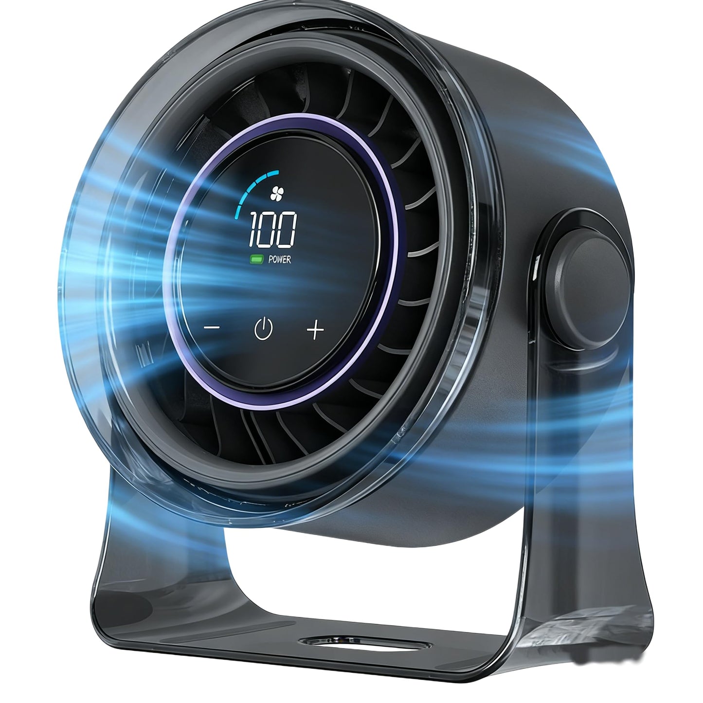 Portable Desk Fan,Quiet Fan for Bedroom,Portable Fan withTurbo Airflow,Fans with 100 Speeds Digital Display, 360° Tilt,Rechargeable Battery Powered