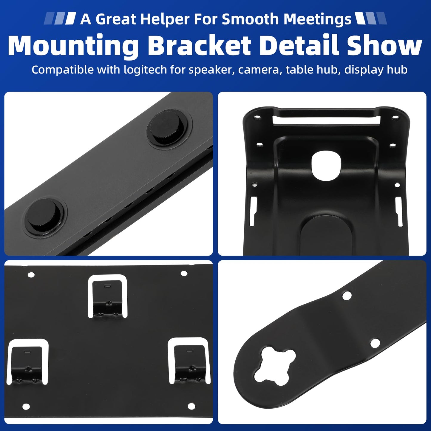 Opergen Video/Rally Mounting Kit Compatible with Logitech Rally and Rally Plus Mounting Bracket for Speakers, Cameras, Desktop Hubs, and Display Hubs