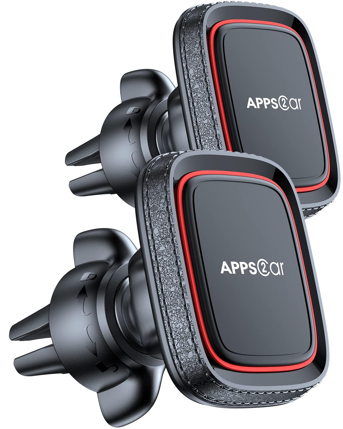 APPS2Car 2 Pack Magnetic Phone Car Mount, Car Phone Holder Mount Magnetic, Built in 6 Strong Magnets, Air Vent Cell Phone Holder for Car