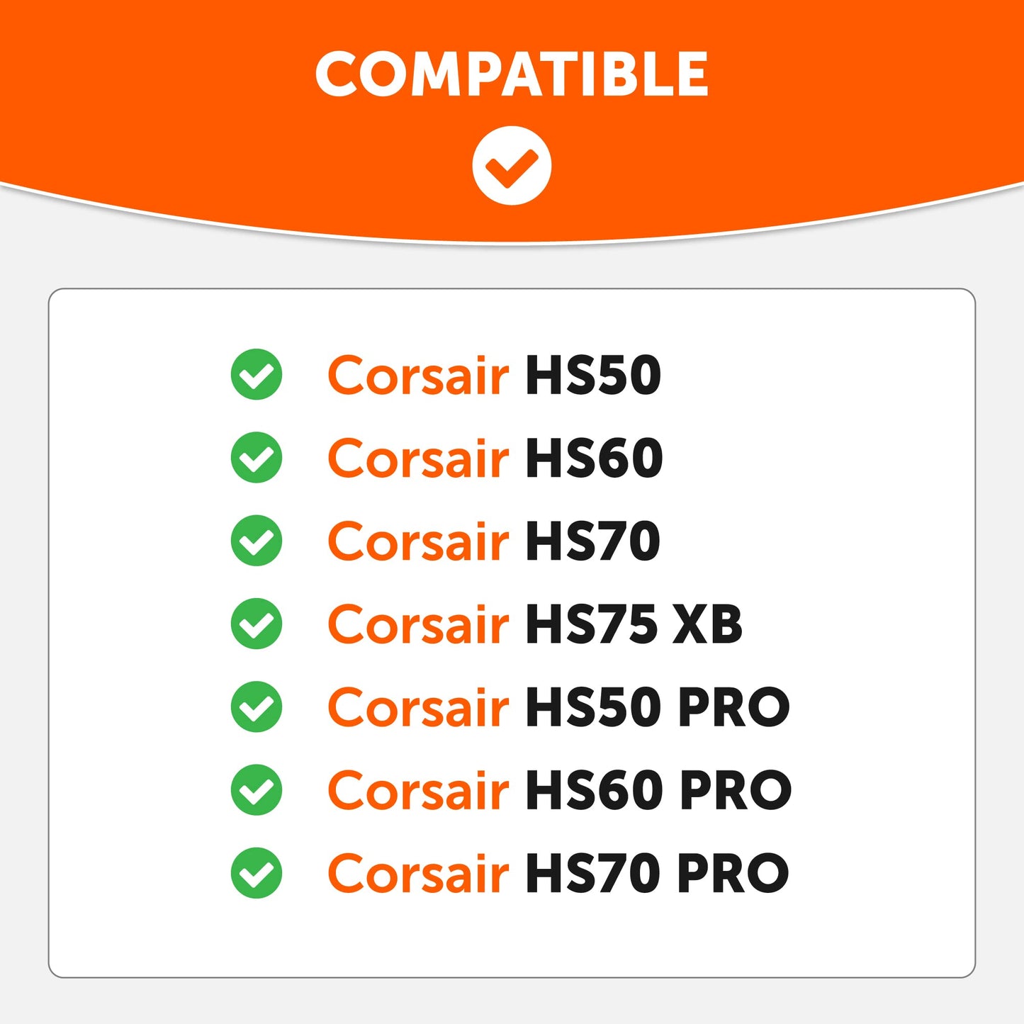 WC Freeze HS60 - Cooling Gel Replacement Earpads for Corsair HS50, HS60, HS70 & More by Wicked Cushions - Boost Comfort, Durability, Thickness & Sound