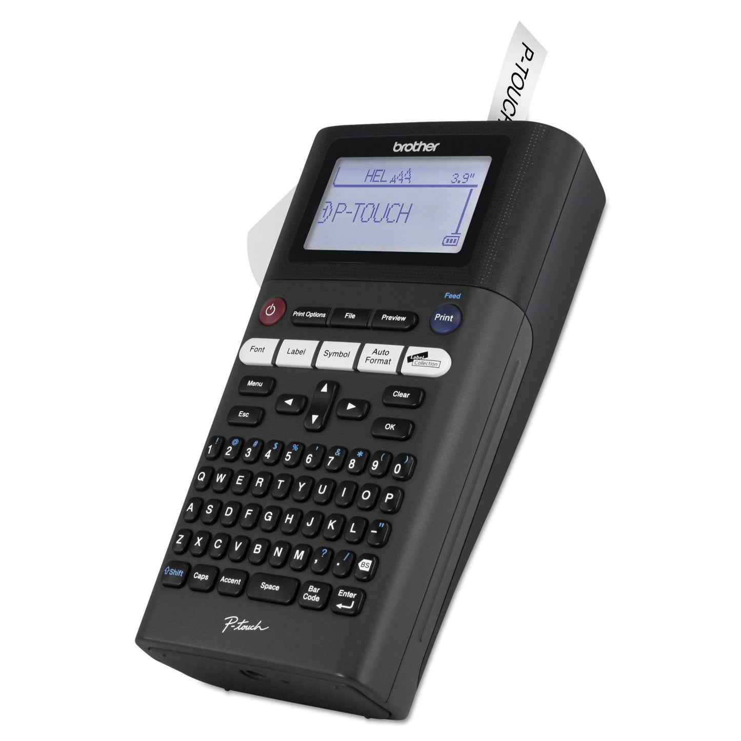 Brother P-touch, PTH300, Portable Label Maker, One-Touch Formatting, Vivid Bright Display, Fast Printing Speeds, Black