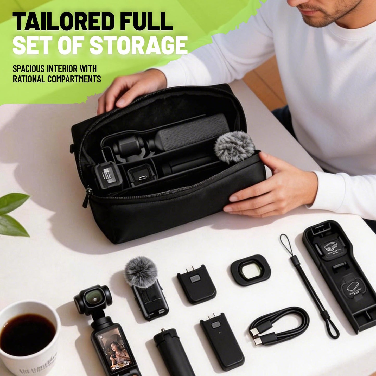 Carrying Case for DJI Osmo Pocket 3, Custom - Fit Protective Storage Bag for DJI Osmo Pocket 3 Creator Combo Accessories, Water-Resistant Lightweight