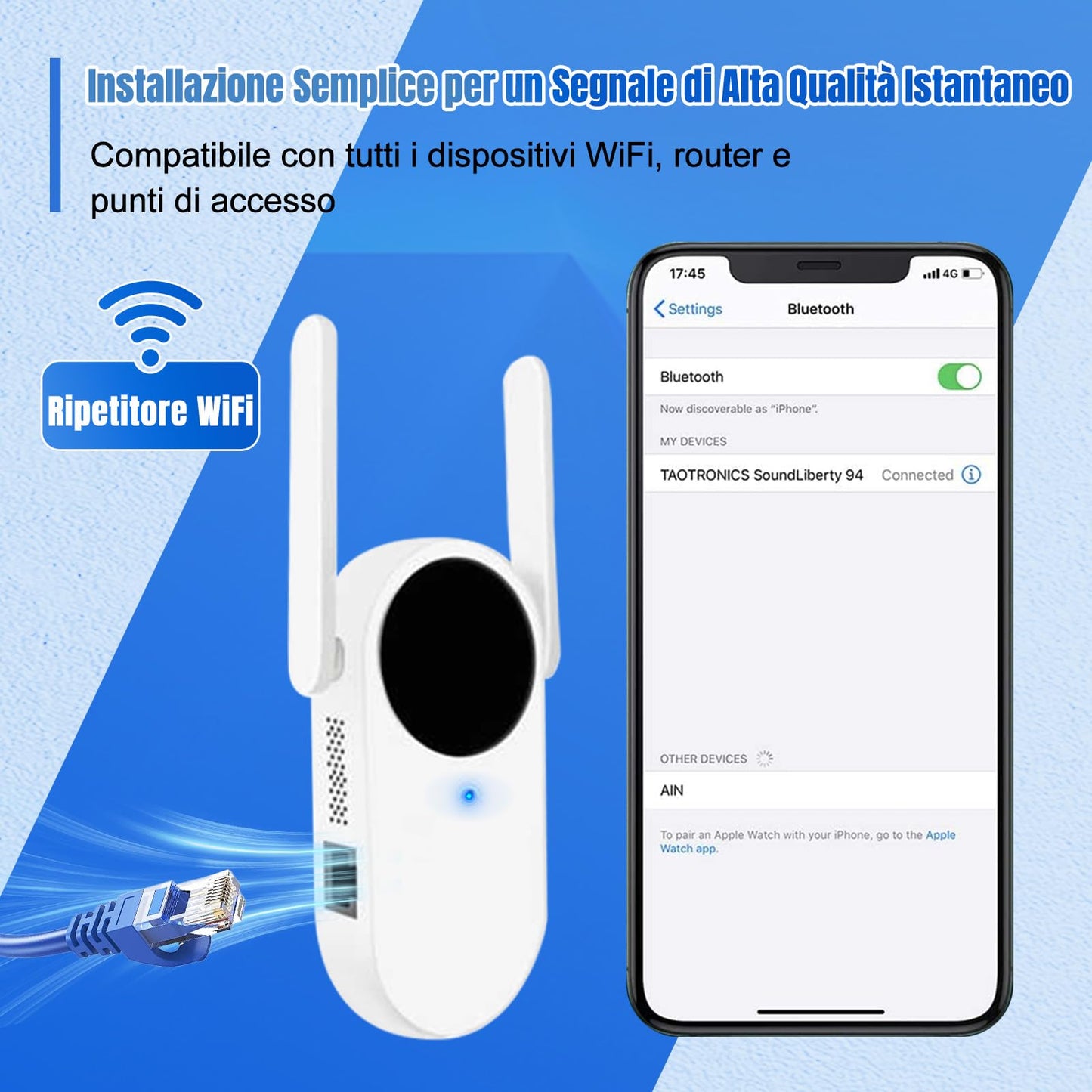 WiFi Extender Signal Booster for Home,WiFi Booster, WiFi Repeater with