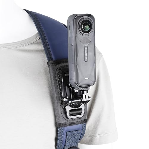 PellKing Camera Backpack Belt Mount for Insta360 One X5/X4/X3/ One R/Go 2 Compatible with DJI Osmo 360 GoPro Hero10 /9/8/7/6 and Other Action Camera