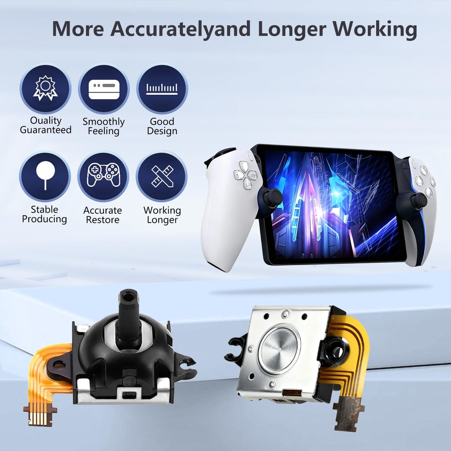 2-Pack Joystick Replacement Kit for PlayStation Portal PS Portal Console/PS5 VR2, Upgrade Anti-Drift Analog Thumbstick,Analog Thumb Stick Repair