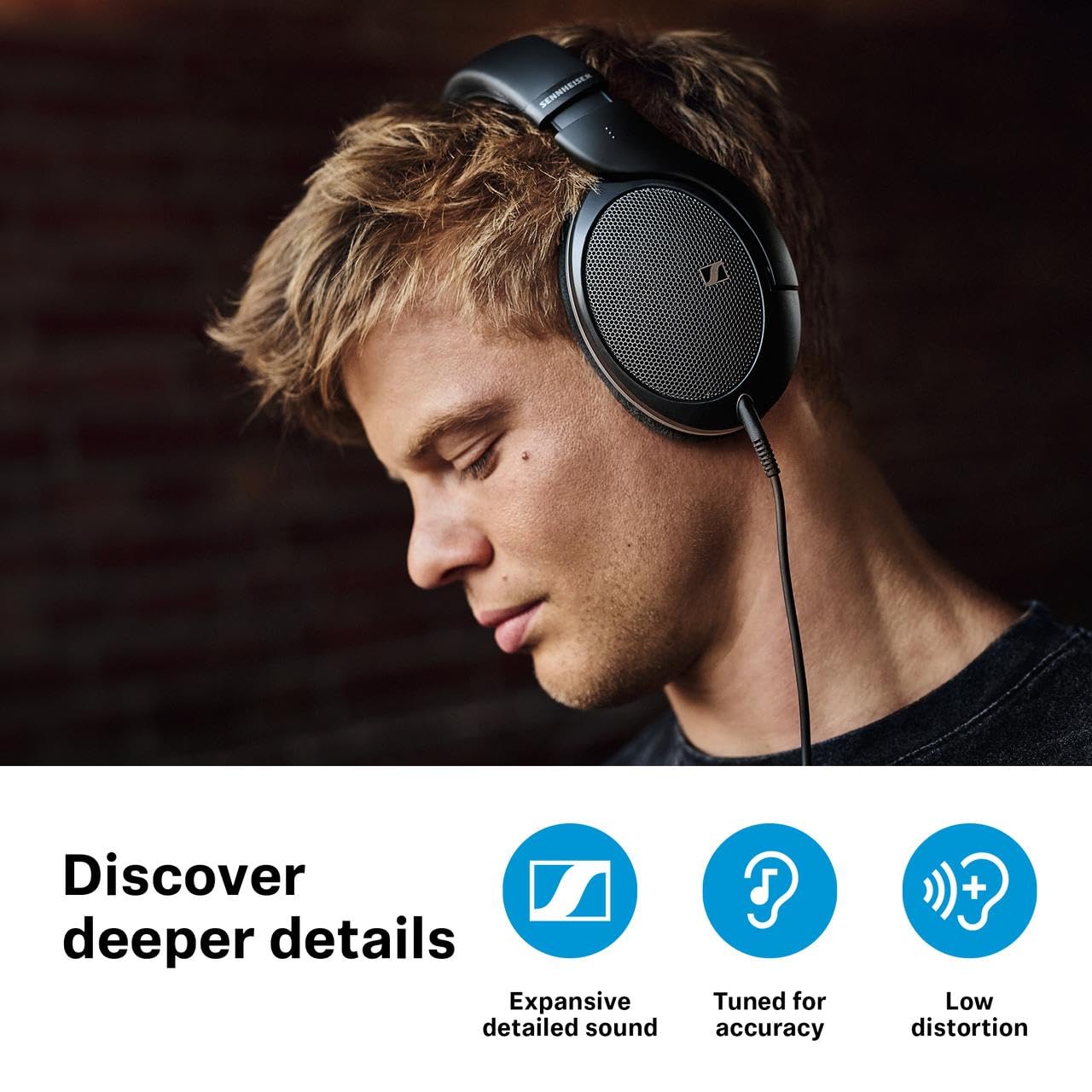 Sennheiser HD 550 Open-Back Audiophile Headphones - Lightweight Design, Best-in-Class Sound with Enhanced Bass and Treble, Gaming & Remote Work…