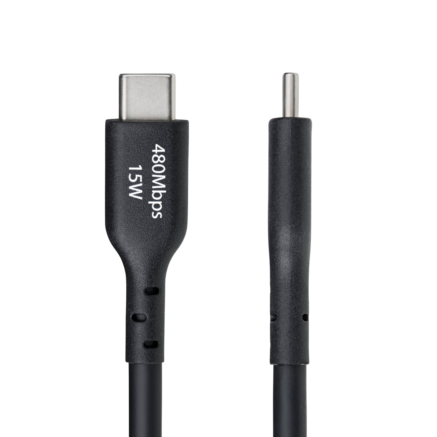 StarTech.com 15ft (4.5m) USB-A to USB-C Charging Cable, Charge & Sync, 3A, USB 2.0, TPE Jacket, Black USB Charging Cord