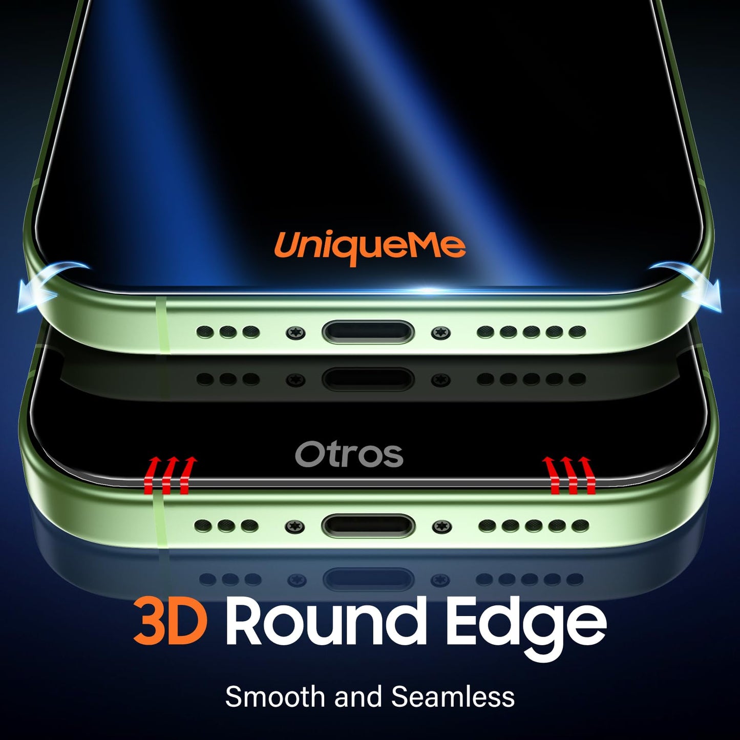 UniqueMe 2 Pack for iPhone 16 Pro/iPhone 17 Privacy Screen Protector