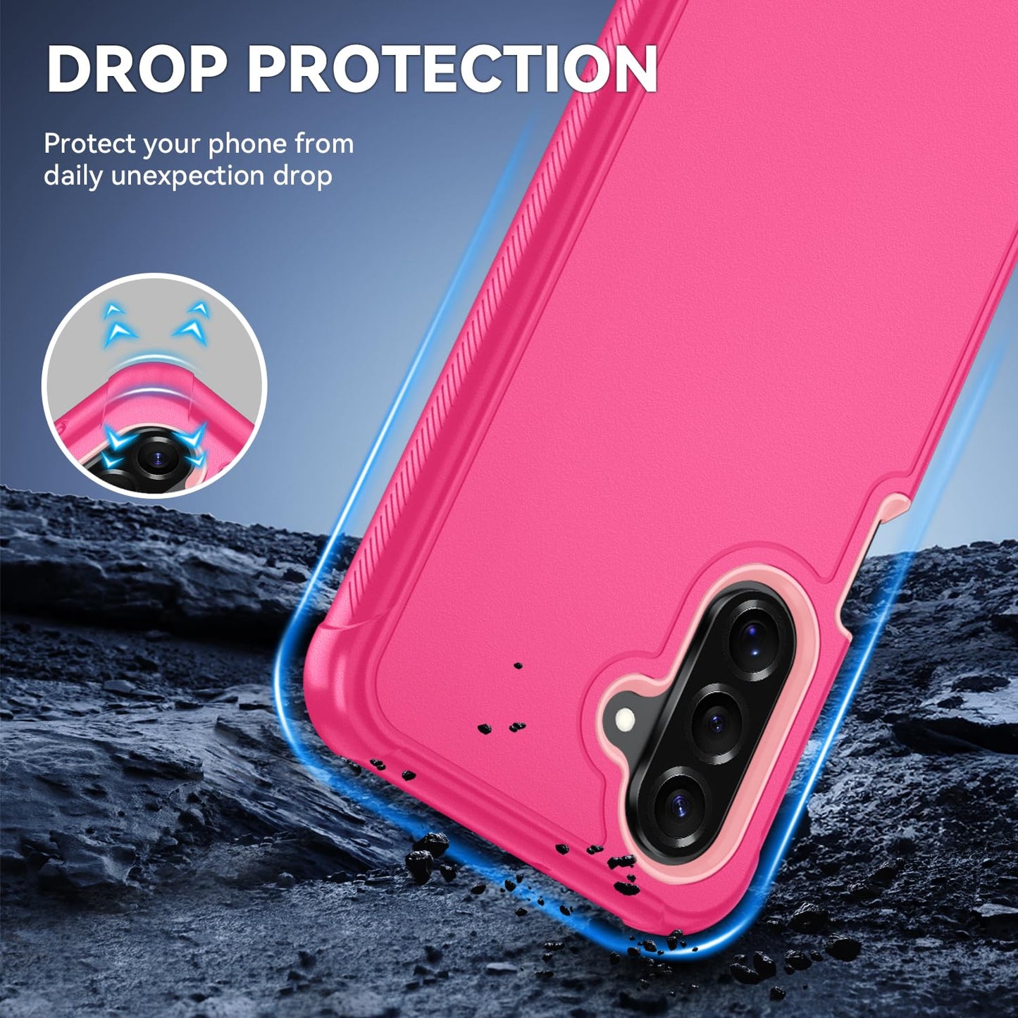 Suncasetor for Samsung Galaxy A17 5G Case : Shockproof Phone Cover with HD Screen Protector,Hybrid Protective Military-Grade Drop Protection
