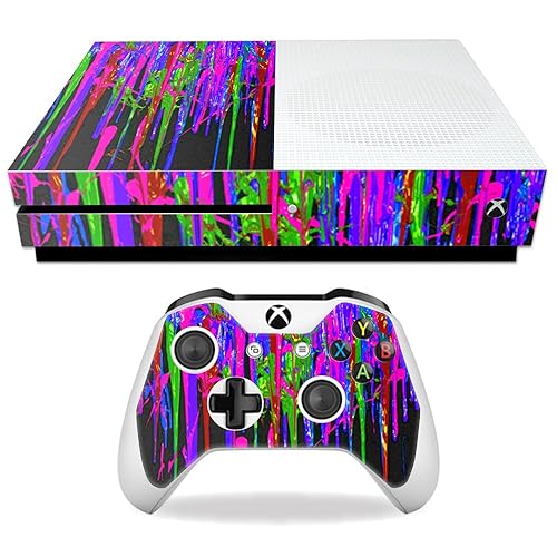 MightySkins Skin Compatible with Microsoft Xbox One S - Drips | Protective, Durable, and Unique Vinyl Decal wrap Cover | Easy to Apply, Remove,