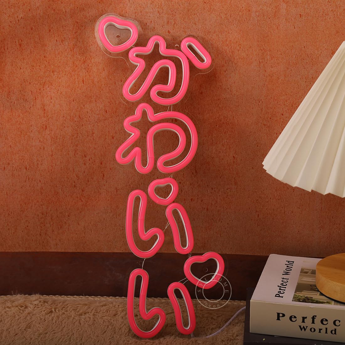 SYLHOME LED Neon Light Sign ???? (pronunciation:kawaii) Vertical Cute Japanese Anime Light Up Wall Decor Sign Girls Kids Bedroom Birthday Party