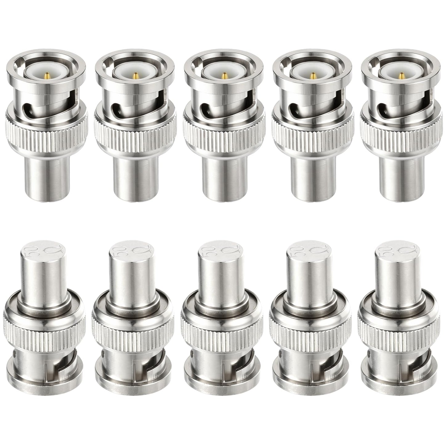 BNC Terminator, 10 Pack 50 Ohm BNC Male Cap Protective Cover for VNA, Signal Analyzers Coax Adapter Connector Coaxial Cable End