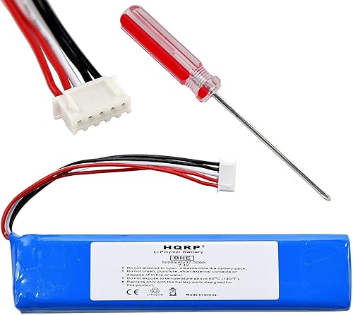 HQRP 5000mAh Battery Compatible with JBL Xtreme Extreme Portable Bluetooth Speaker 5000mAh Li-Polymer JBL GSP0931134 Repair + Screwdriver