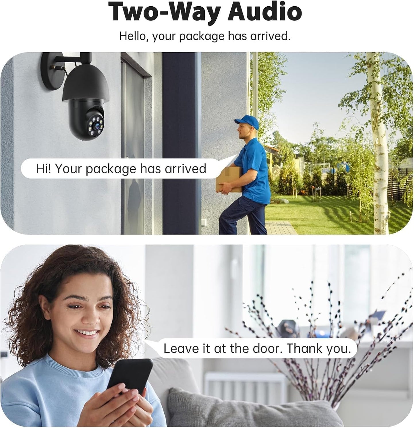 2K Light Bulb Security Camera Outdoor 2 Pack - 5G& 2.4GHz Wireless Motion Detection Cameras for Home Security,Two Way Talk,Full Color Night Vision