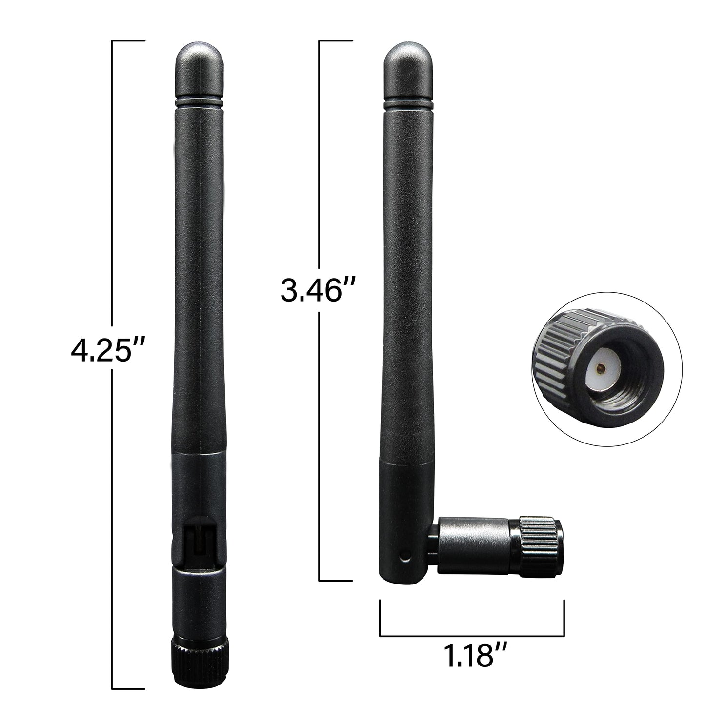 Rydocyee WiFi Antenna PC Bluetooth Antenna, WiFi 6 Dual Band 2.4Ghz 5Ghz 5.8Ghz 3dBi with RP-SMA Male (with No Pin) for Gaming Motherboard, RV Camera