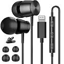 Lightning Headphones for iPhone 13 14 12 Pro Max MFi Certified Lightning Earbuds with Mic Noise Isolation Stereo Bass in-Ear Headphones Lightning