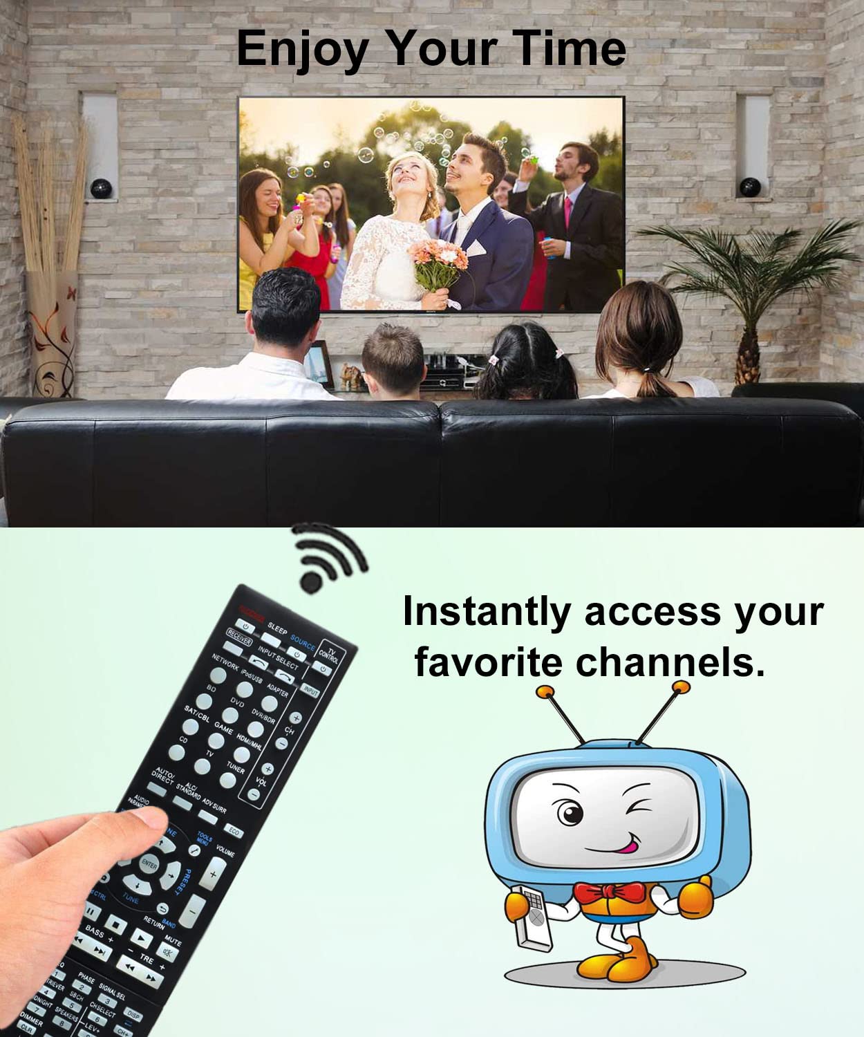 JISOWA Replacement Remote Control Universal for Pioneer VSX-1017TXV-K VSX-524 VSX-324-K-P AXD7542 AXD7691 VSX-531 VSX-33 AXD7536 VSX-1016TXV-S