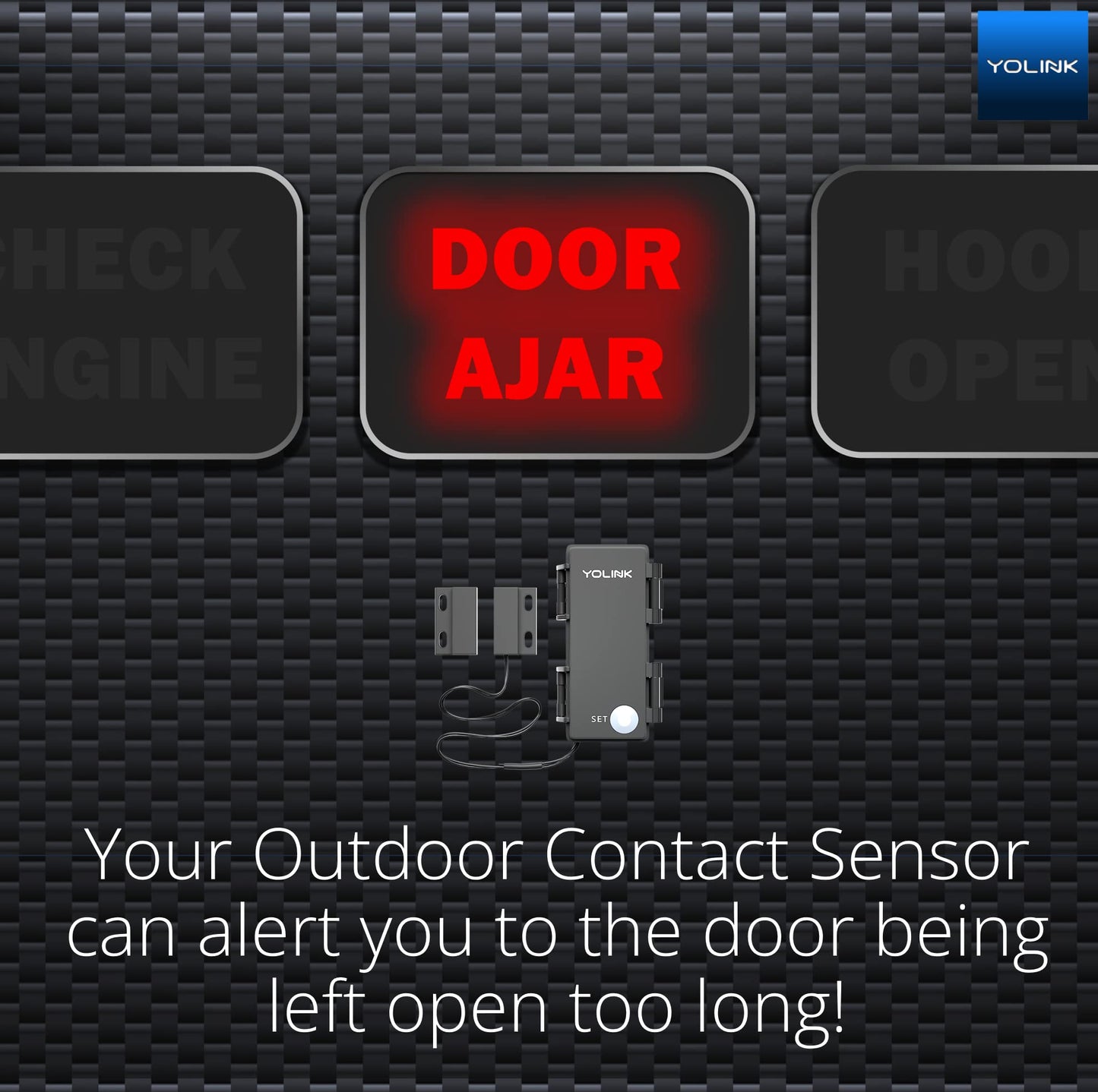 YoLink LoRa Smart Outdoor Contact Sensor & SpeakerHub Starter Kit: SpeakerHub Audio hub, (2) Gate & Shed Door Sensors, Email/SMS/Push Alerts, 1/4 Mile