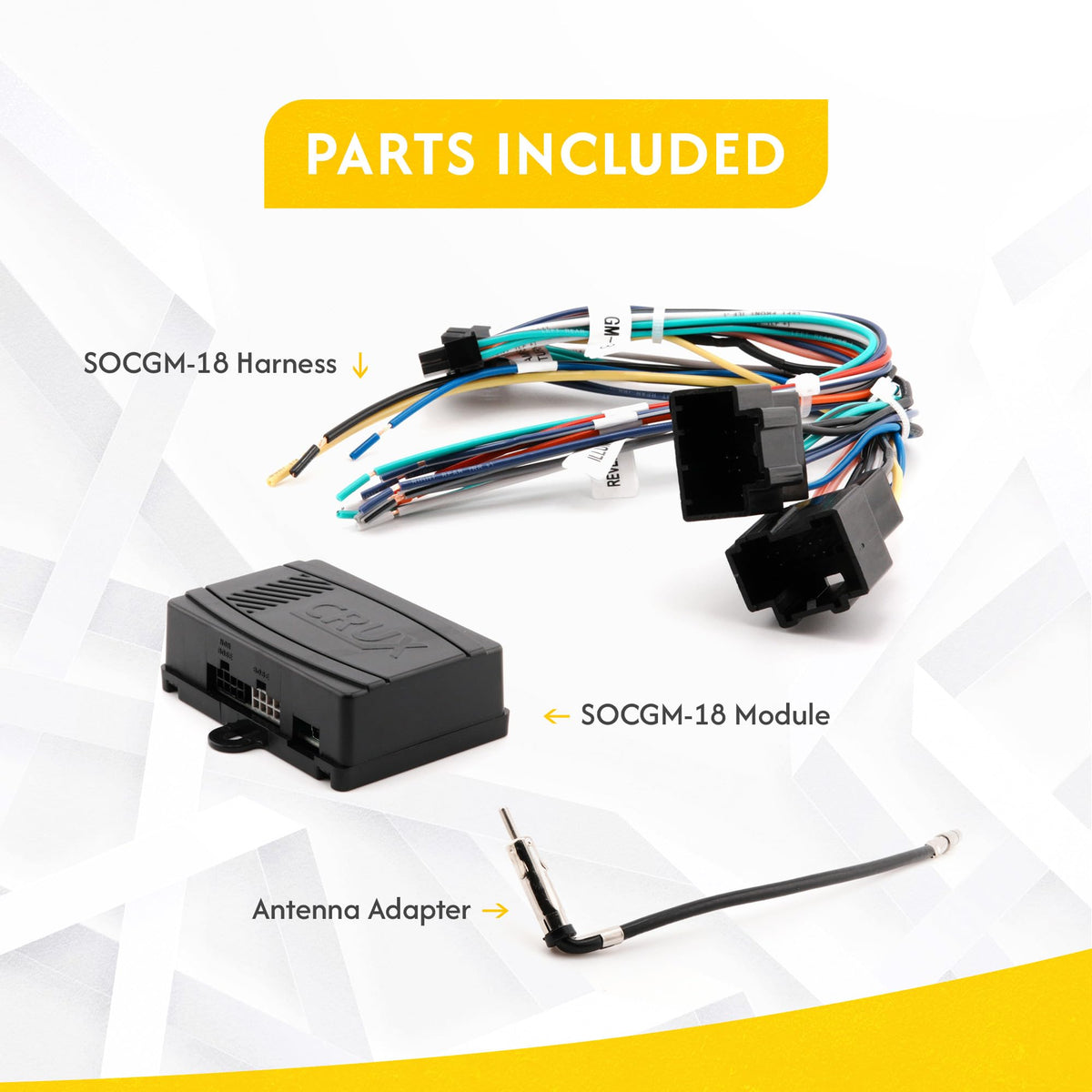 CRUX SOCGM-18 Radio Replacement Interface for Select GM LAN 29-Bit Vehicles , Black