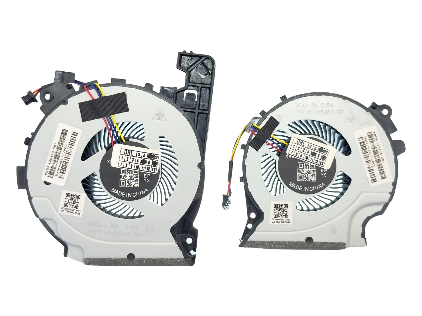 VoltaGuru New Laptop CPU + GPU Cooling Fans for HP Pavilion 15-CX, PN: L20334-001, L20335-001, DC28000KYF0, DC28000KZF0