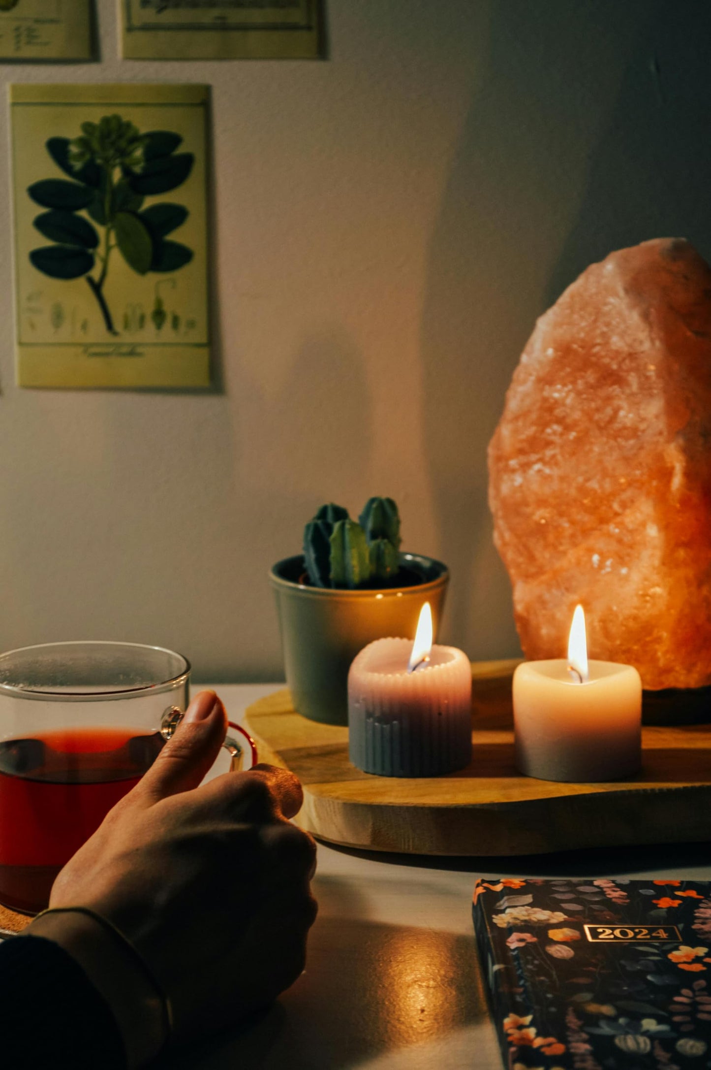 Salacia Himalayan Salt Lamp - Extra Large Pink Crystal Rock with Wooden Base & Dimmer Switch | Handcrafted Night Light for Bedroom, Office, Home Décor