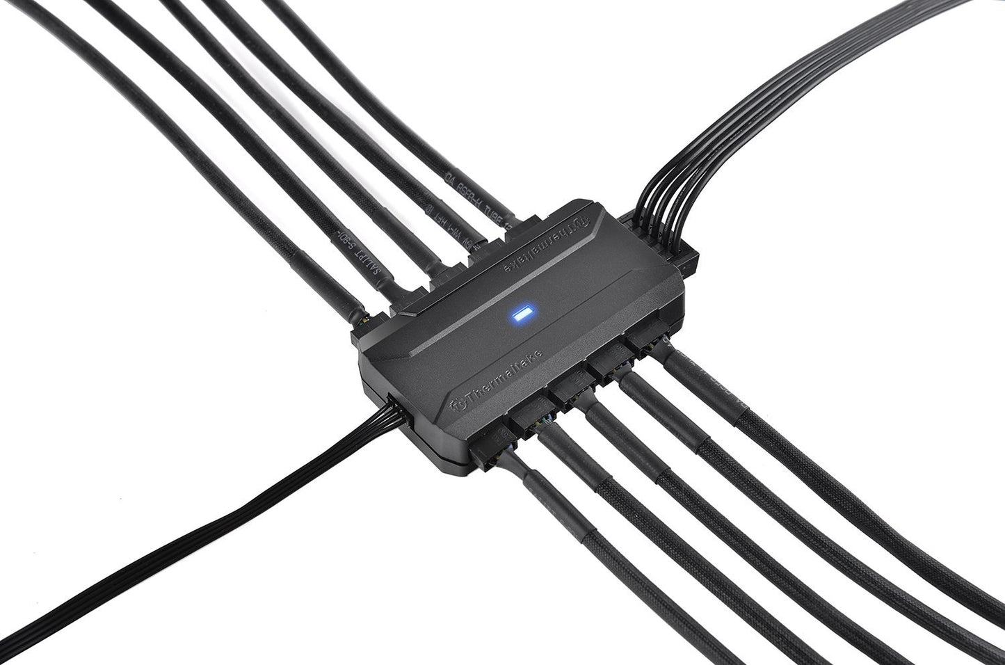 Thermaltake Commander FP SATA Powered 10 Port 4-Pin PWM Fan Hub AC-023-AN1NAN-A1, 3.2 x 1.7 x 0.7 inches