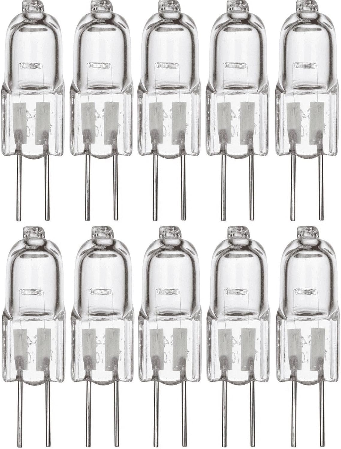 Jinshining 12Pcs Warm White G4 Bulb,12V 20W Halogen Lights Bulb 2 Pin,G4 Lights Bulbs Replacement for Under Cabinet Puck Light,Chandeliers, Landscape