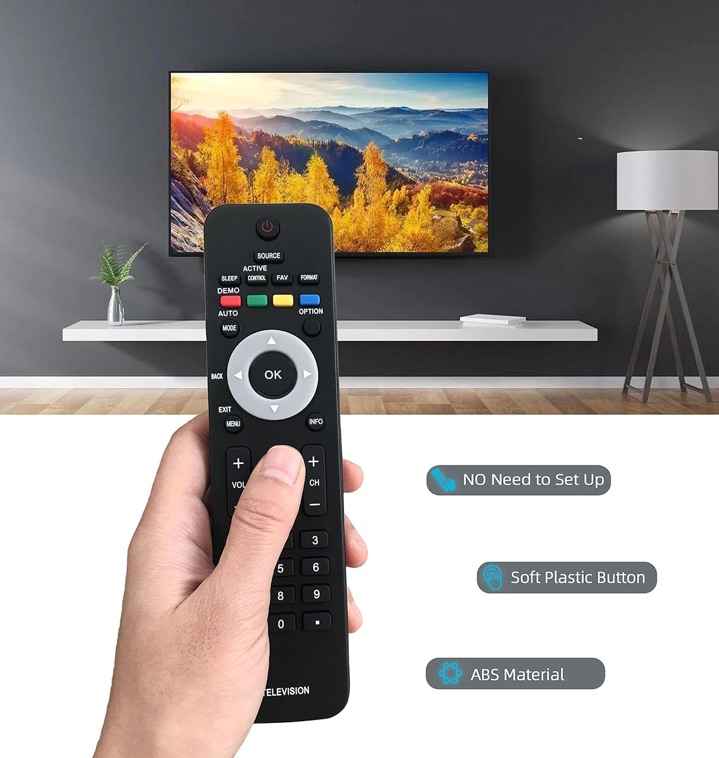 Replacement Remote Control for Philips 52PFL7403 52PFL7403D 42PFL7403 42PFL7403D 42MF438B 42MF438B/27 42MF438B/F7 LCD TV
