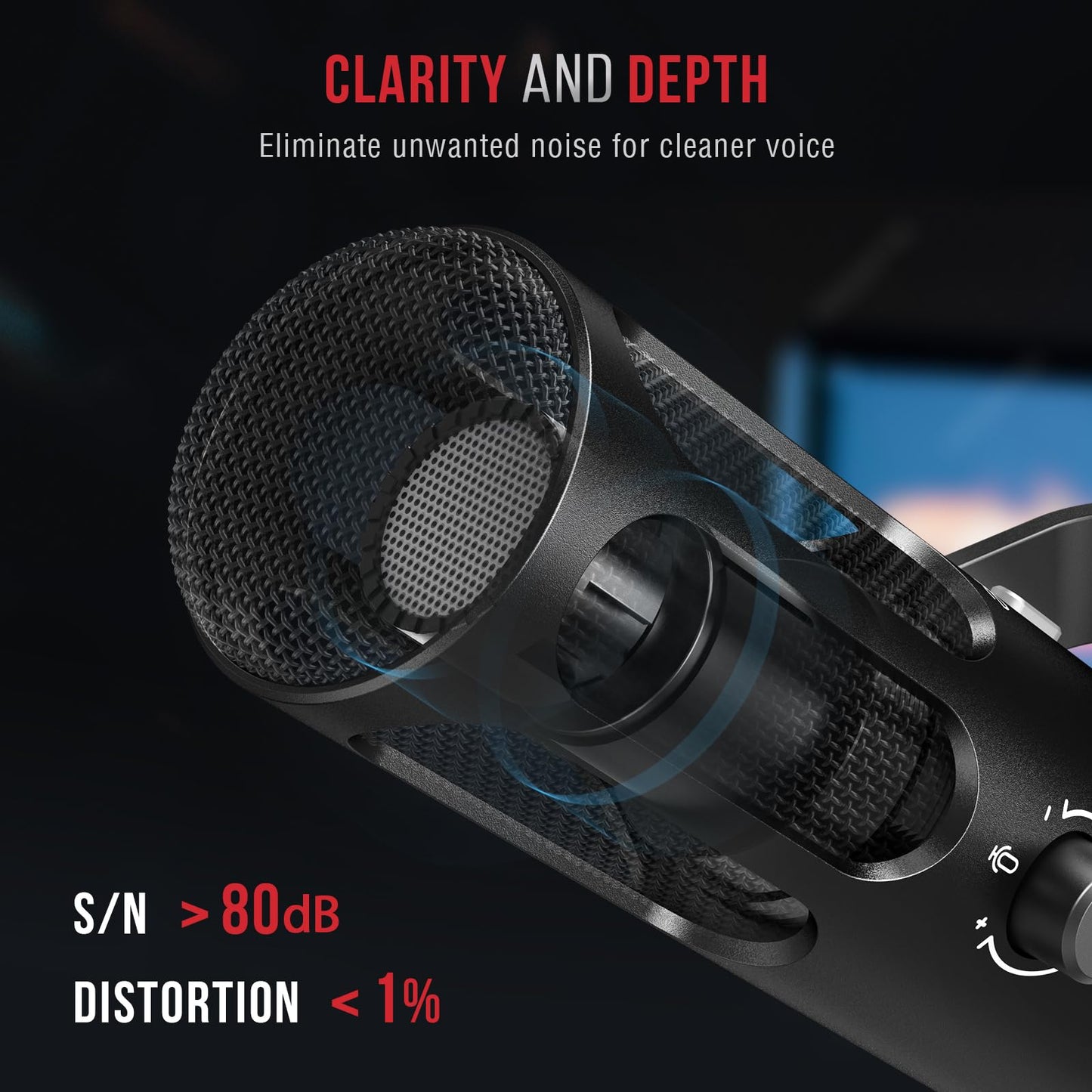 FIFINE XLR/USB Podcast Dynamic Microphone for Streaming, Studio XLR Microphone, PC Streamer Mic All Metal with Mute Button, Headphone Jack, for Vocal