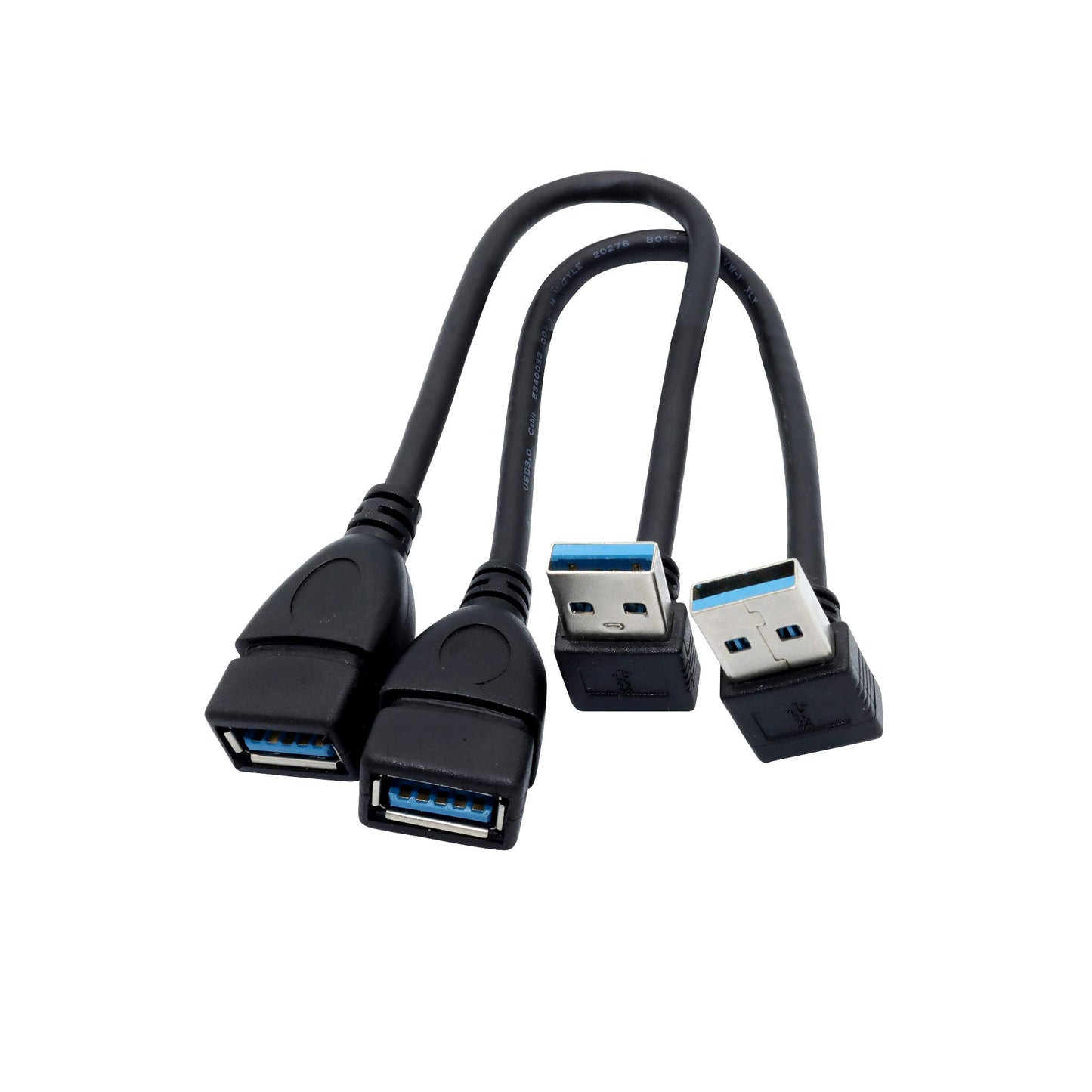 Chadou Male to Female Extension Cable - 2Pack USB 3.0 Male to Female Adapter 7.9inches (20cm)