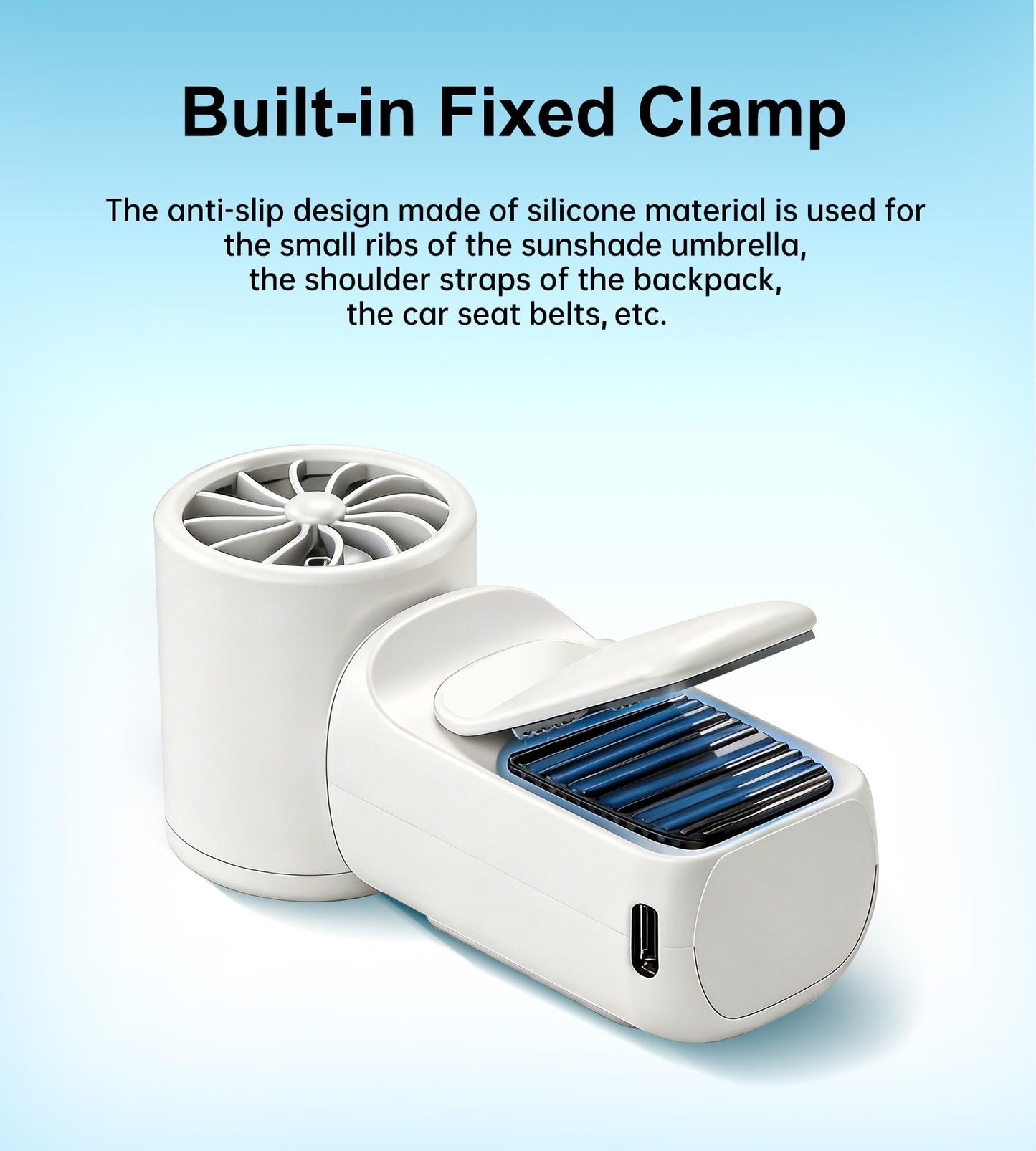 Kelaien Portable rechargeable handheld small fan? With built-in fixed clamp