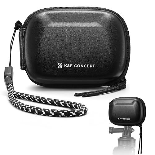 K&F CONCEPT Semi Open Carrying Case for DJI Osmo Action 6/3/4/5 Pro, Small EVA Hard Storage Bag Portable Travel Protector Case for Go Pro Hero