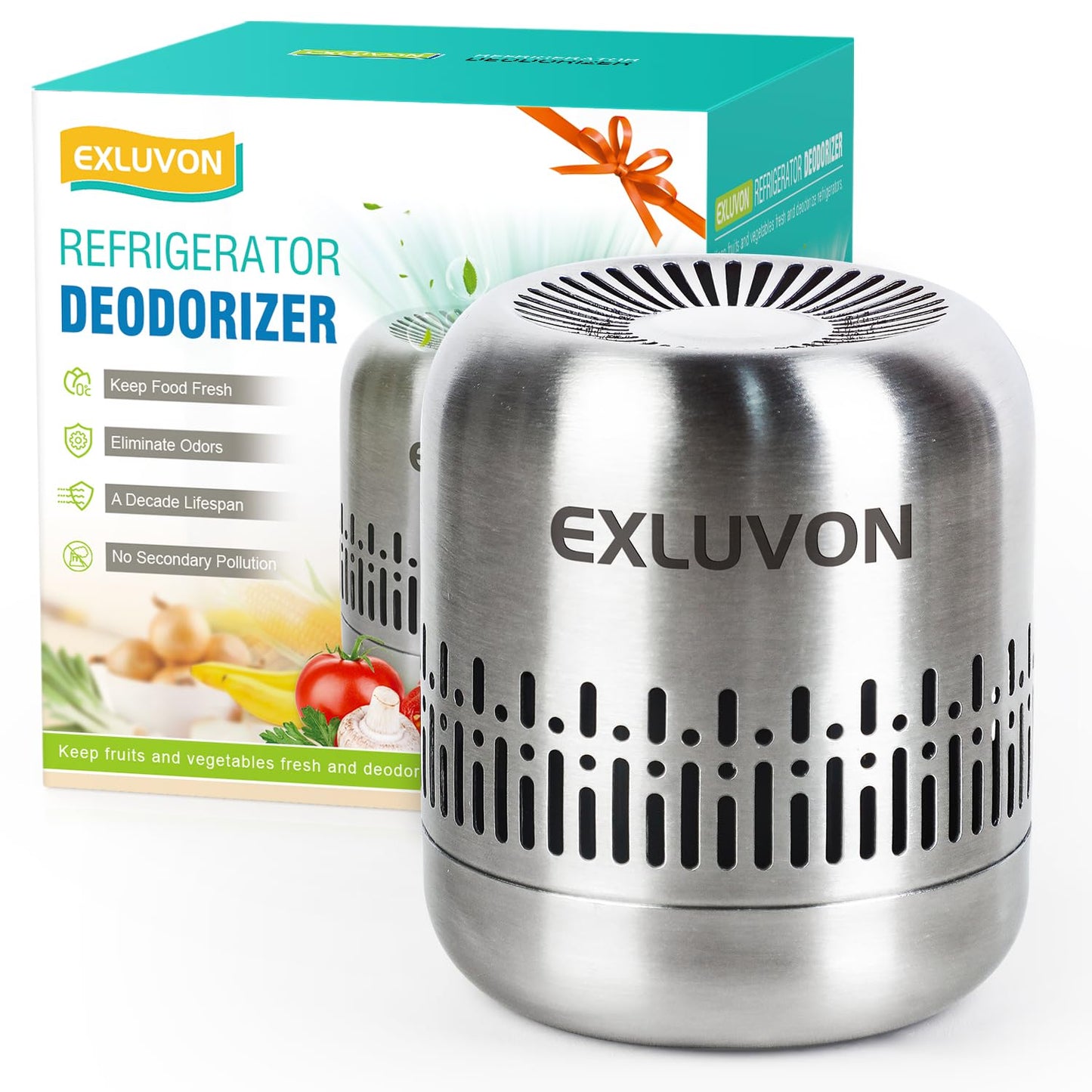 Exluvon Refrigerator Deodorizer, Up to 10 years, Catalytic Odor Remover