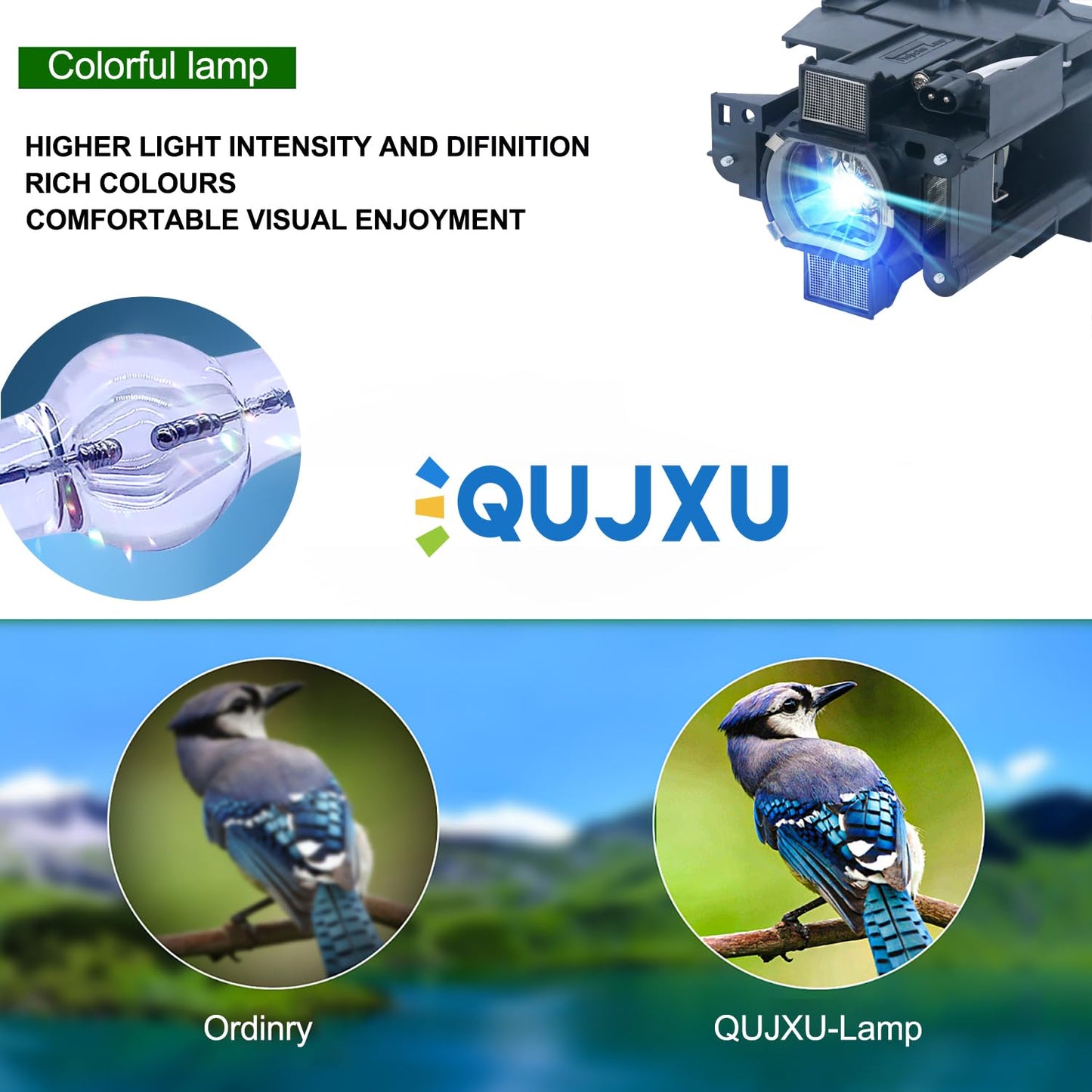 QUJXU DT01471/CP-WX8265LAMP Replacement Lamp with Housing for Hitachi CP-WU8460 / CP-WX8265 / CP-X8170 Projector Lamp