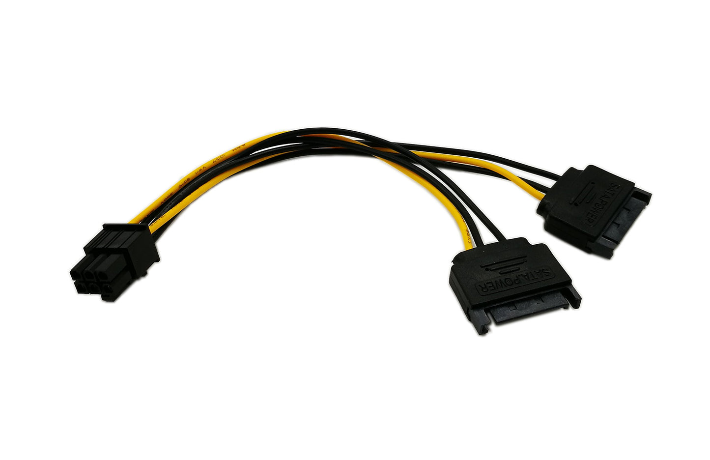 zdyCGTime 6-Inch 6 Pin PCI to 15Pin SATA Power Splitter Express Video Card Power Cable Adapter
