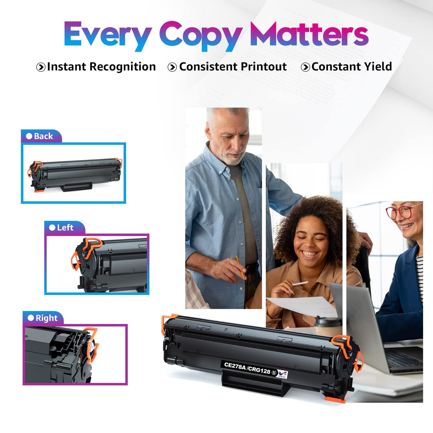 ONLYU 78A Toner Cartridge - Black, 2-Pack - Compatible with HP LaserJet 1536dnf, P1606dn, M1536dnf Printers